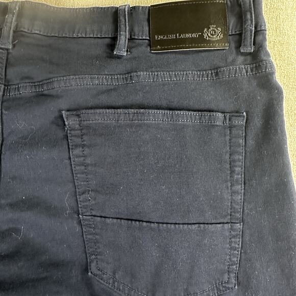 English Laundry 5-Pocket Pant Straight Fit Men's 38x29 Stretch Flex Dark Navy - Picture 11 of 14
